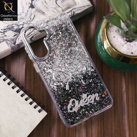 Samsung Galaxy A56 Cover - Design3 -  Spiffy Dual Colour Queen Fine Quality Glitter Case (Glitter Doesn’t Move)