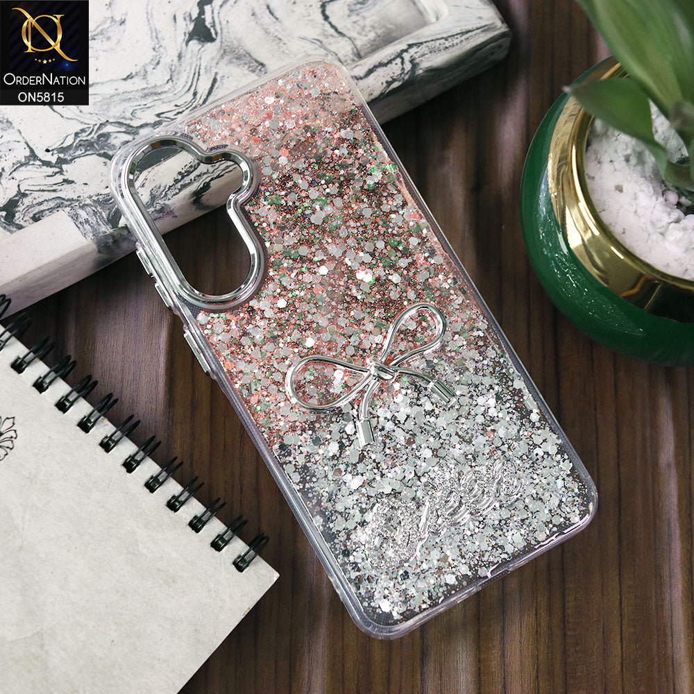 Samsung Galaxy A56 Cover - Design4 -  Spiffy Dual Colour Queen Fine Quality Glitter Case (Glitter Doesn’t Move)