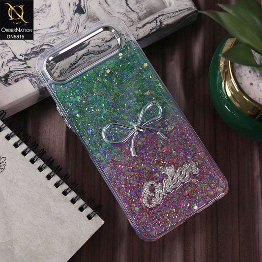 Infinix Smart 10 Plus  Cover - Design1 -  Spiffy Dual Colour Queen Fine Quality Glitter Case (Glitter Doesn’t Move)