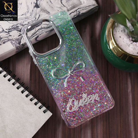 Infinix Hot 50i  Cover - Design1 -  Spiffy Dual Colour Queen Fine Quality Glitter Case (Glitter Doesn’t Move)