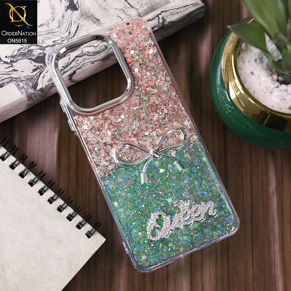 Infinix Smart 9 HD  Cover - Design2 -  Spiffy Dual Colour Queen Fine Quality Glitter Case (Glitter Doesn’t Move)