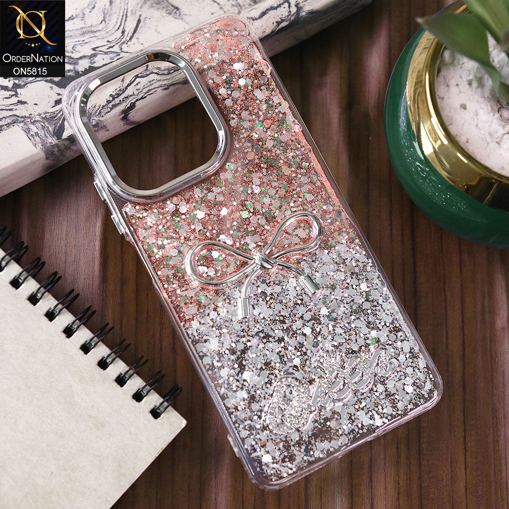 Tecno Spark 10 Pro Cover - Design4 -  Spiffy Dual Colour Queen Fine Quality Glitter Case (Glitter Doesn’t Move)