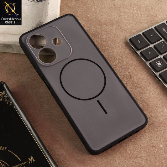 Oppo A3x 5G Cover - Black - New Premium Quality Silicone MagSafe Case Slim Protective Back Cover