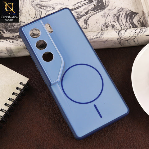Tecno Camon 40 Pro Cover - Blue - New Premium Quality Silicone MagSafe Case Slim Protective Back Cover