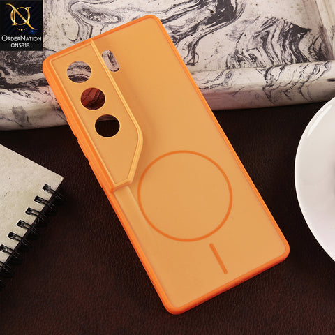 Tecno Camon 40 Pro Cover - Orange - New Premium Quality Silicone MagSafe Case Slim Protective Back Cover