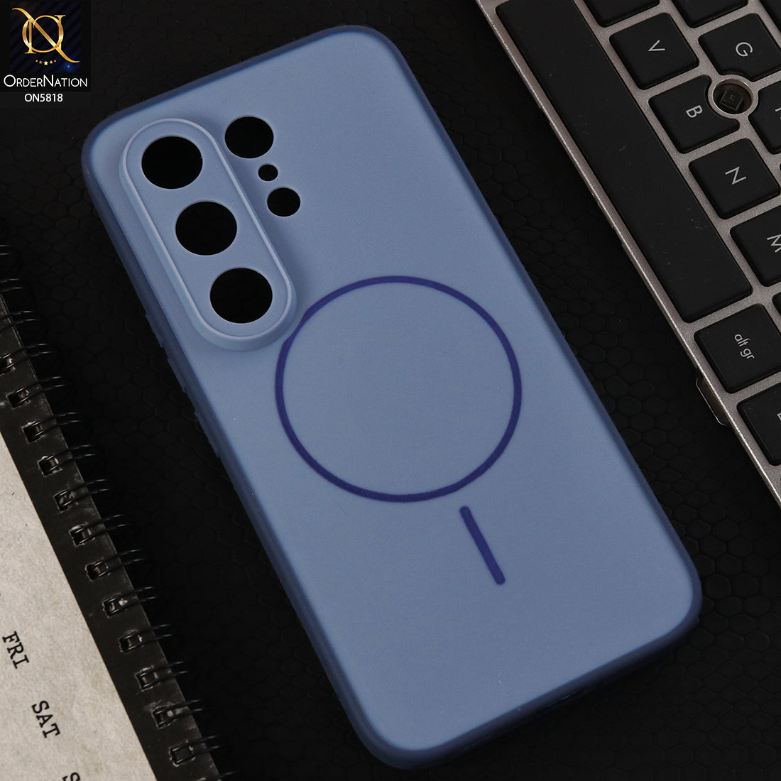 Tecno Camon 50 4G Cover  - Blue - New Premium Quality Silicone MagSafe Case Slim Protective Back Cover