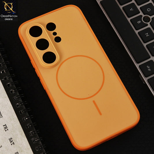 Tecno Camon 50 Pro 4G Cover  - Orange - New Premium Quality Silicone MagSafe Case Slim Protective Back Cover