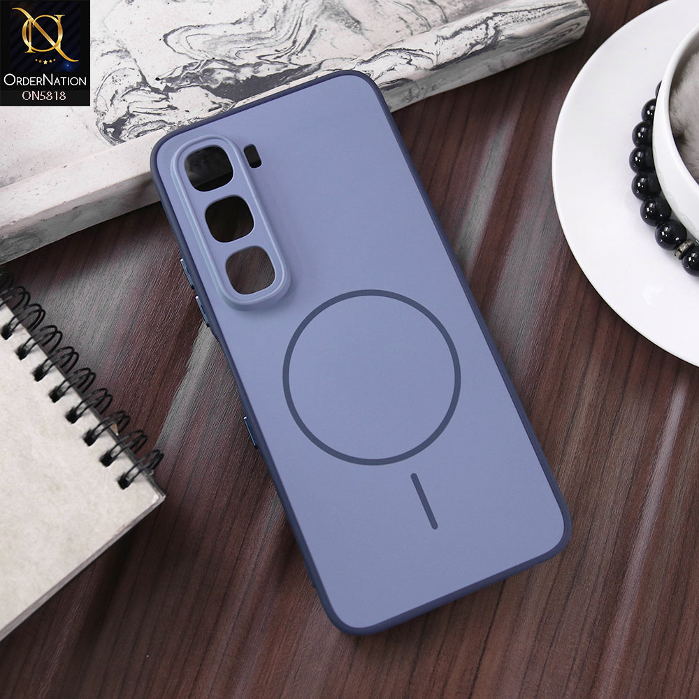 Infinix Hot 60i 4G Cover - Blue - New Premium Quality Silicone MagSafe Case Slim Protective Back Cover