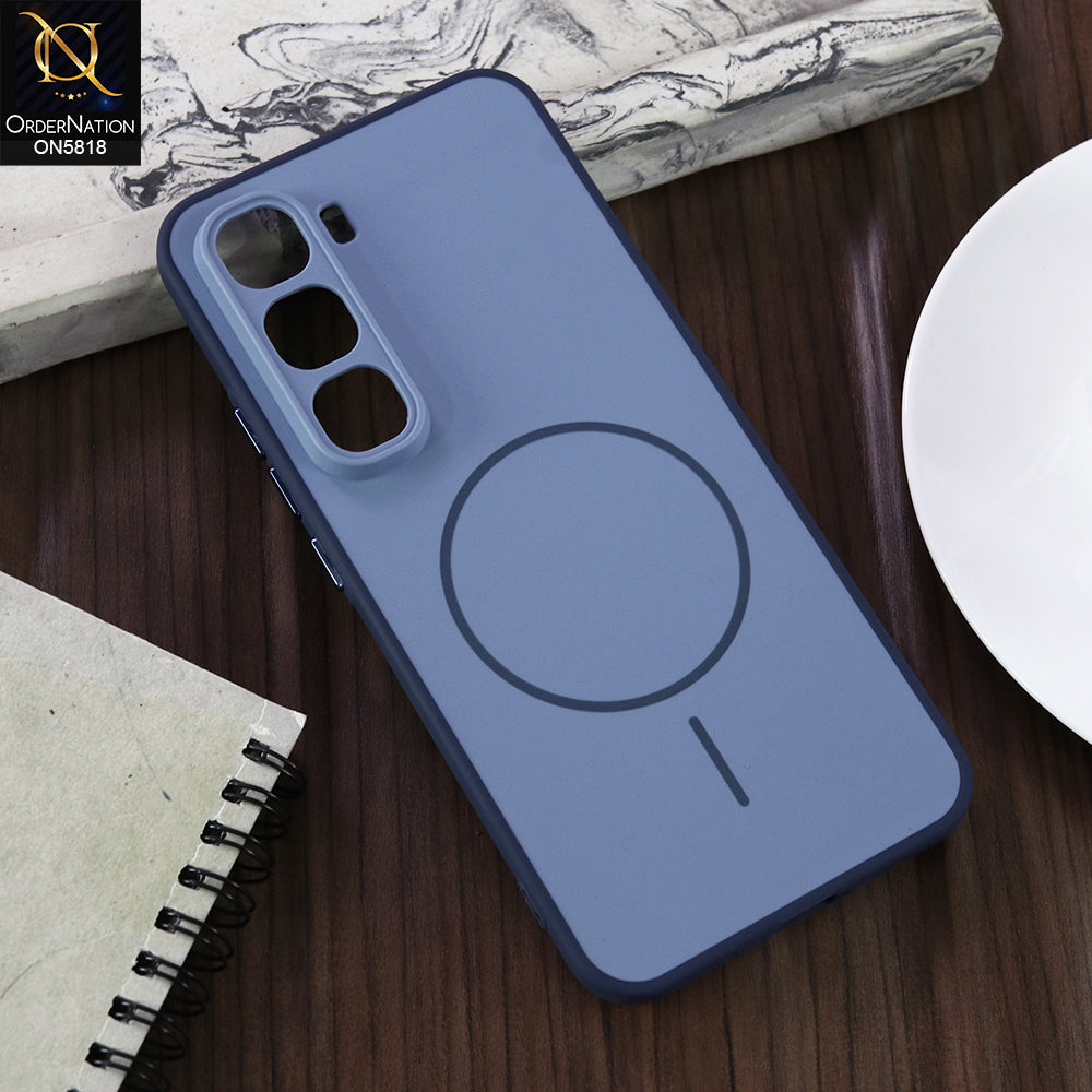 Infinix Hot 60 Pro Plus - Blue - New Premium Quality Silicone MagSafe Case Slim Protective Back Cover