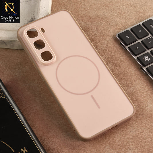 Infinix Hot 60 Pro Plus Cover - Brown - New Premium Quality Silicone MagSafe Case Slim Protective Back Cover