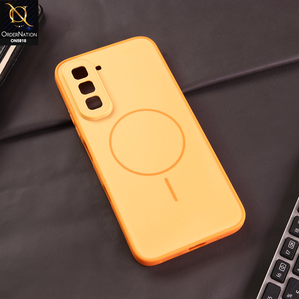 Infinix Hot 70 Cover -  Orange - New Premium Quality Silicone Case Slim Protective Back Cover