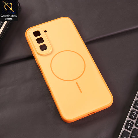 Infinix Hot 70 Cover -  Orange - New Premium Quality Silicone Case Slim Protective Back Cover