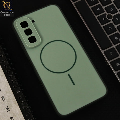 Infinix Hot 70 Cover  - Green - New Premium Quality Silicone MagSafe Case Slim Protective Back Cover