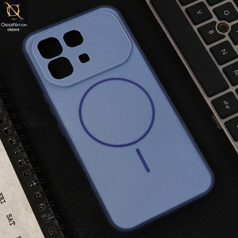 Infinix Note 60 Pro Cover  - Blue - New Premium Quality Silicone MagSafe Case Slim Protective Back Cover