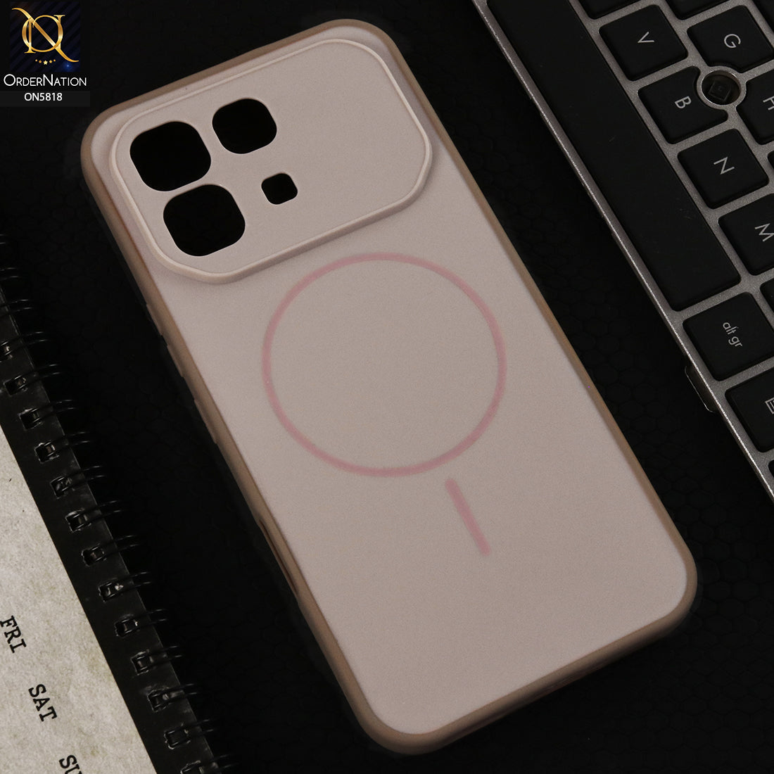 Infinix Note 60 Pro Cover  - Brown - New Premium Quality Silicone MagSafe Case Slim Protective Back Cover