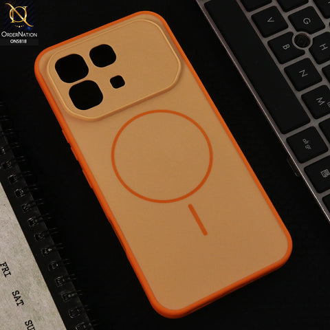 Infinix Note 60 Cover  - Orange - New Premium Quality Silicone MagSafe Case Slim Protective Back Cover