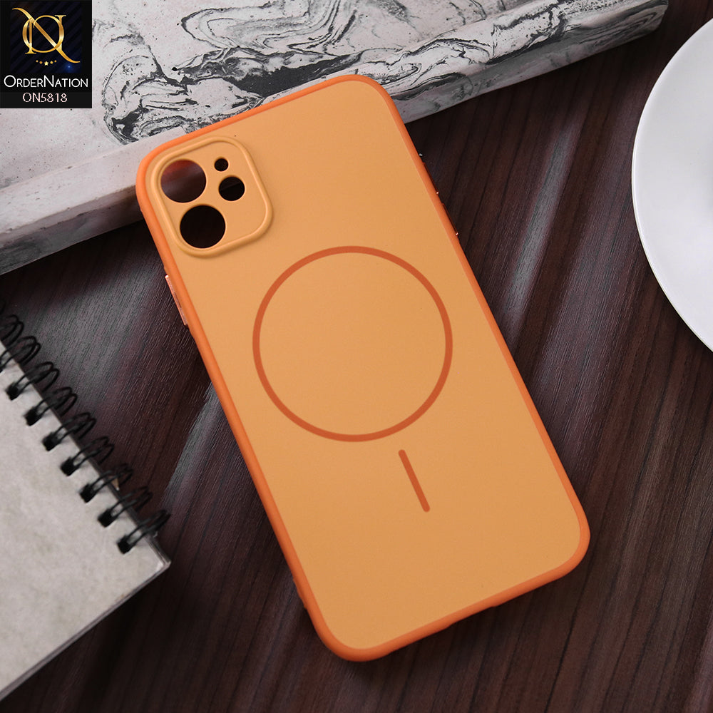 iPhone 11  Cover - Orange - New Premium Quality Silicone MagSafe Case Slim Protective Back Cover