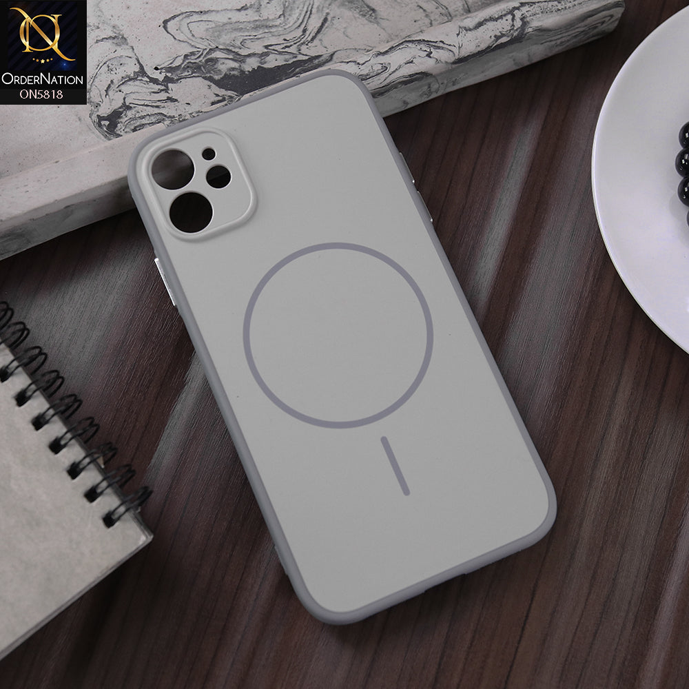 iPhone 11  Cover - Silver - New Premium Quality Silicone MagSafe Case Slim Protective Back Cover