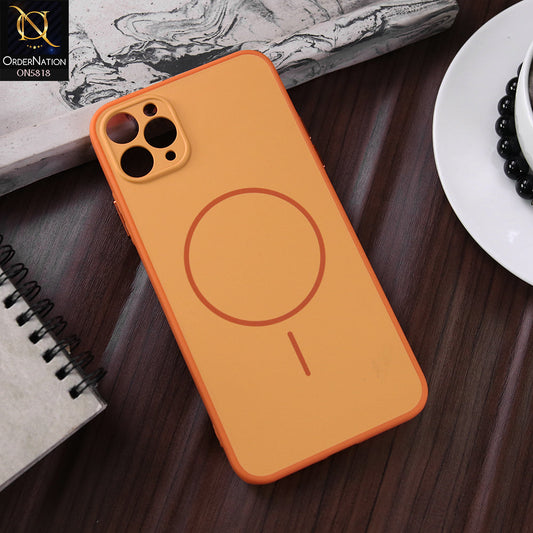 iPhone 11 Pro Max Cover - Orange - New Premium Quality Silicone MagSafe Case Slim Protective Back Cover