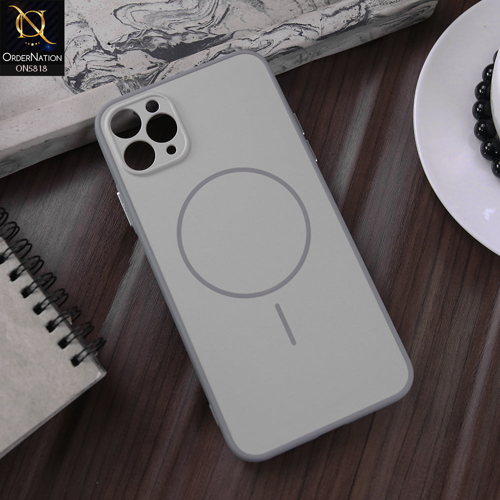 iPhone 11 Pro Max Cover - Silver - New Premium Quality Silicone MagSafe Case Slim Protective Back Cover