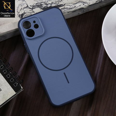 iPhone 12  Cover - Blue  - New Premium Quality Silicone MagSafe Case Slim Protective Back Cover