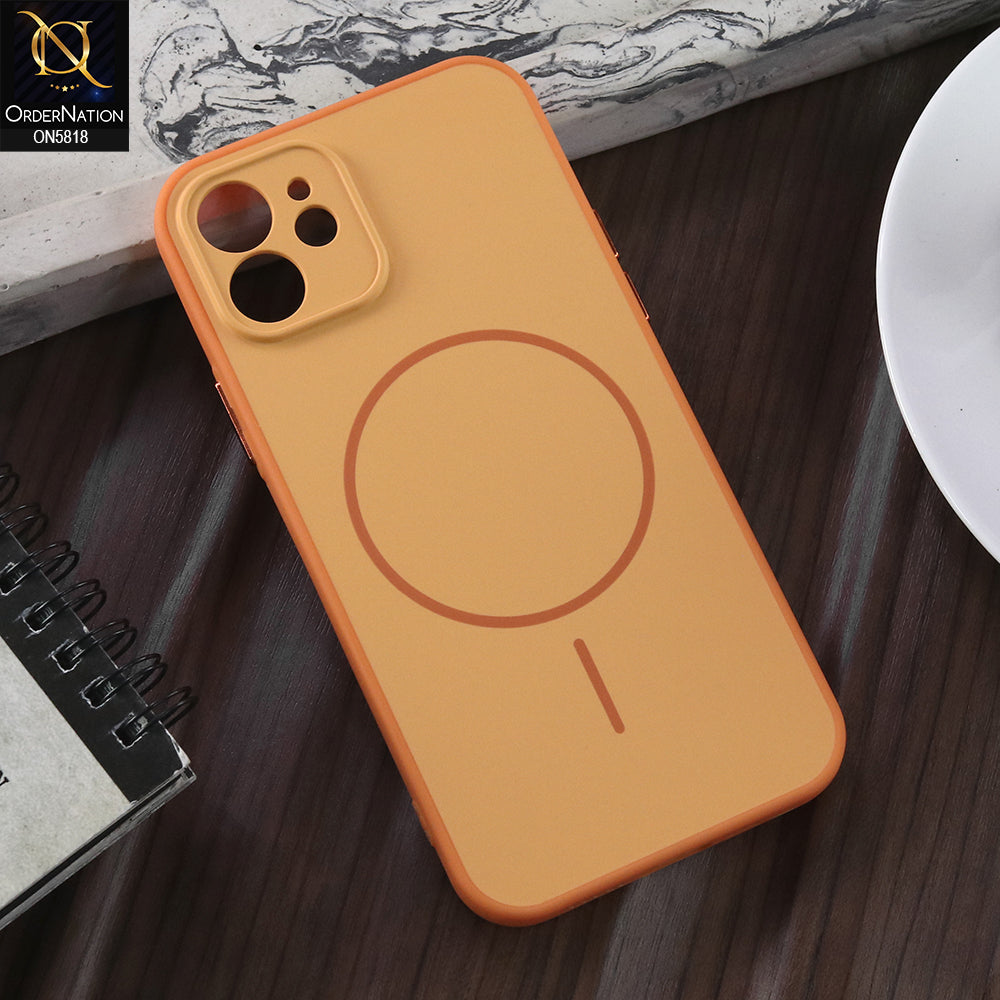 iPhone 12  Cover - Orange  - New Premium Quality Silicone MagSafe Case Slim Protective Back Cover