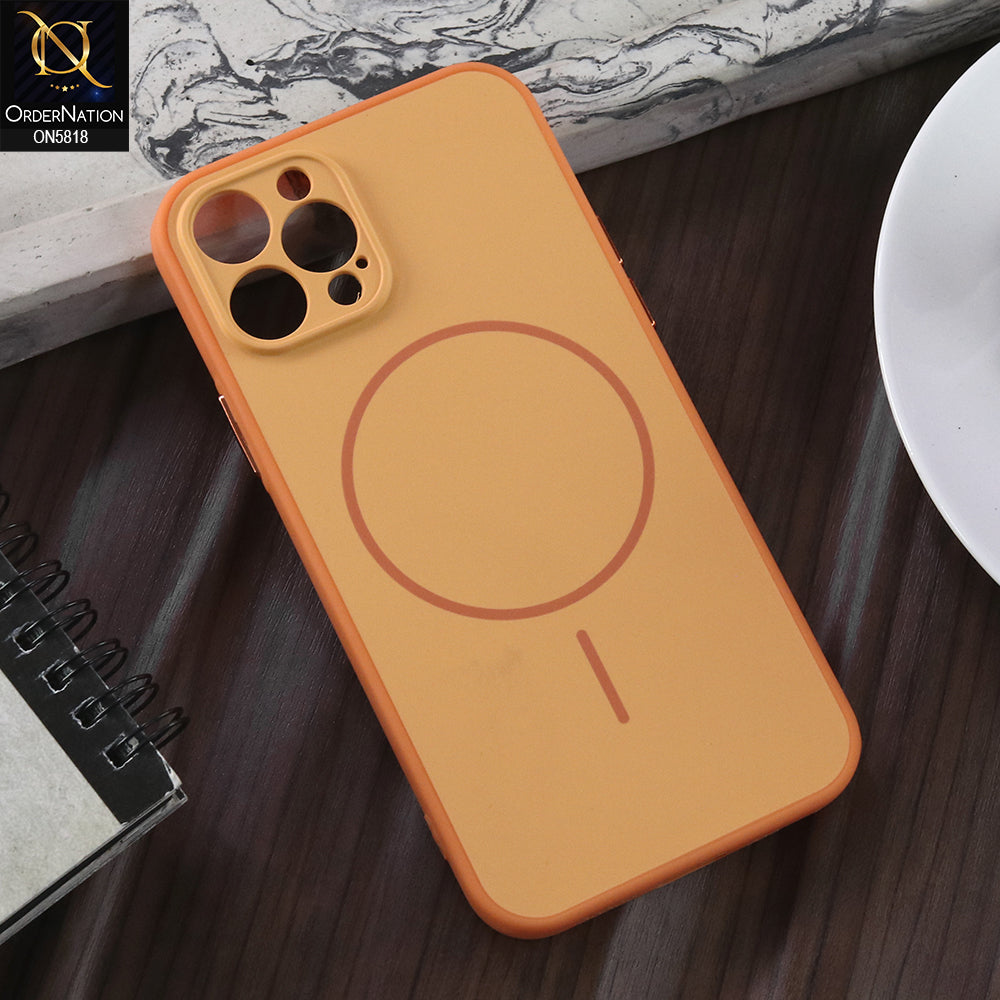 iPhone 12 Pro  Cover - Orange  - New Premium Quality Silicone MagSafe Case Slim Protective Back Cover