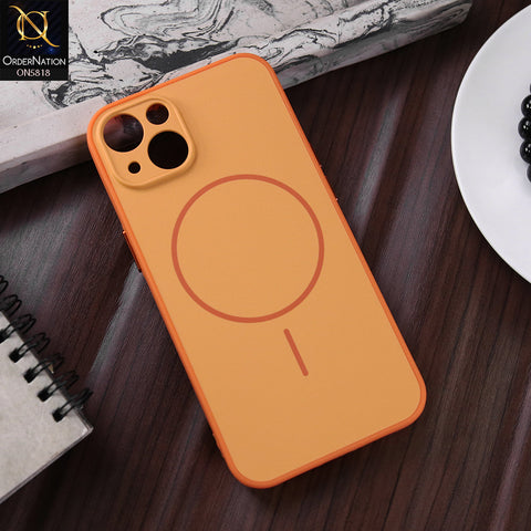 iPhone 13 Cover - Orange - New Premium Quality Silicone MagSafe Case Slim Protective Back Cover