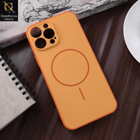 iPhone 13 Pro Max Cover - Orange - New Premium Quality Silicone MagSafe Case Slim Protective Back Cover