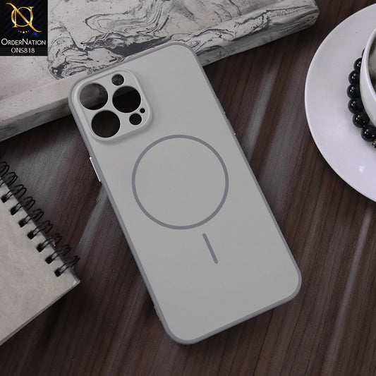 iPhone 13 Pro Max Cover - Silver - New Premium Quality Silicone MagSafe Case Slim Protective Back Cover