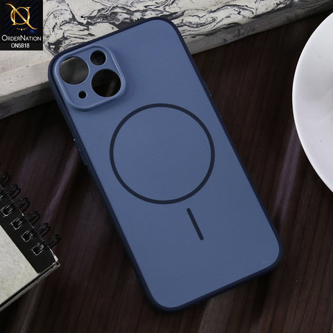 iPhone 14  Cover - Blue  - New Premium Quality Silicone MagSafe Case Slim Protective Back Cover