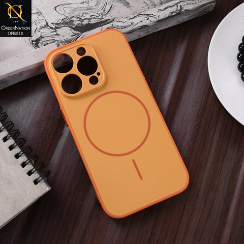 iPhone 14 Pro Cover - Orange - New Premium Quality Silicone MagSafe Case Slim Protective Back Cover