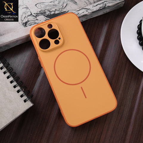 iPhone 14 Pro Max Cover - Orange - New Premium Quality Silicone MagSafe Case Slim Protective Back Cover