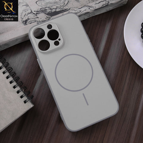 iPhone 14 Pro Max Cover - Silver - New Premium Quality Silicone MagSafe Case Slim Protective Back Cover