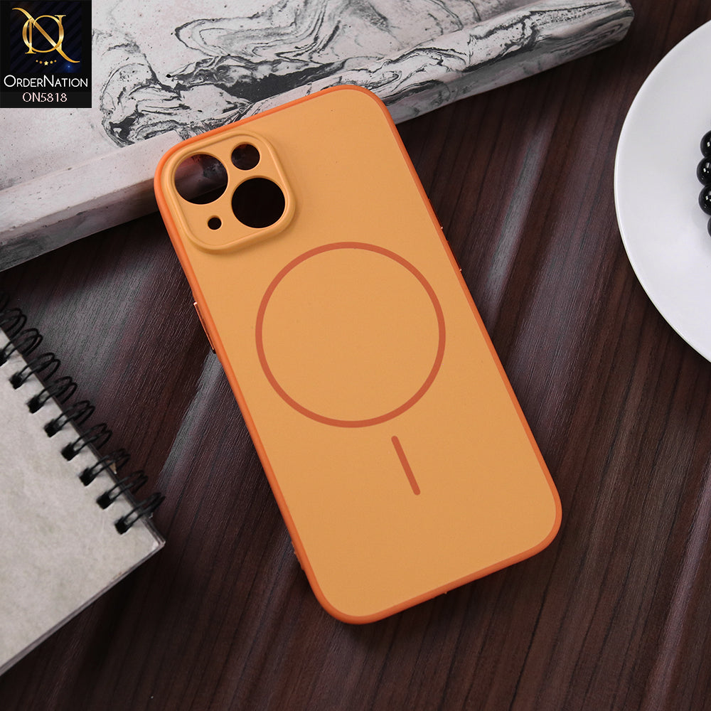 iPhone 15 Cover - Orange - New Premium Quality Silicone MagSafe Case Slim Protective Back Cover