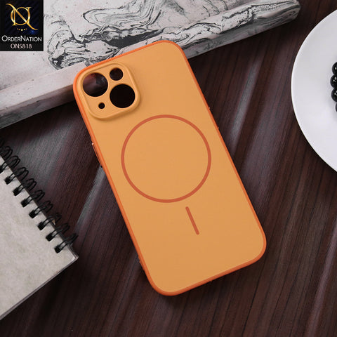 iPhone 15 Cover - Orange - New Premium Quality Silicone MagSafe Case Slim Protective Back Cover