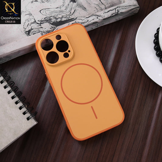 iPhone 15 Pro Cover - Orange - New Premium Quality Silicone MagSafe Case Slim Protective Back Cover