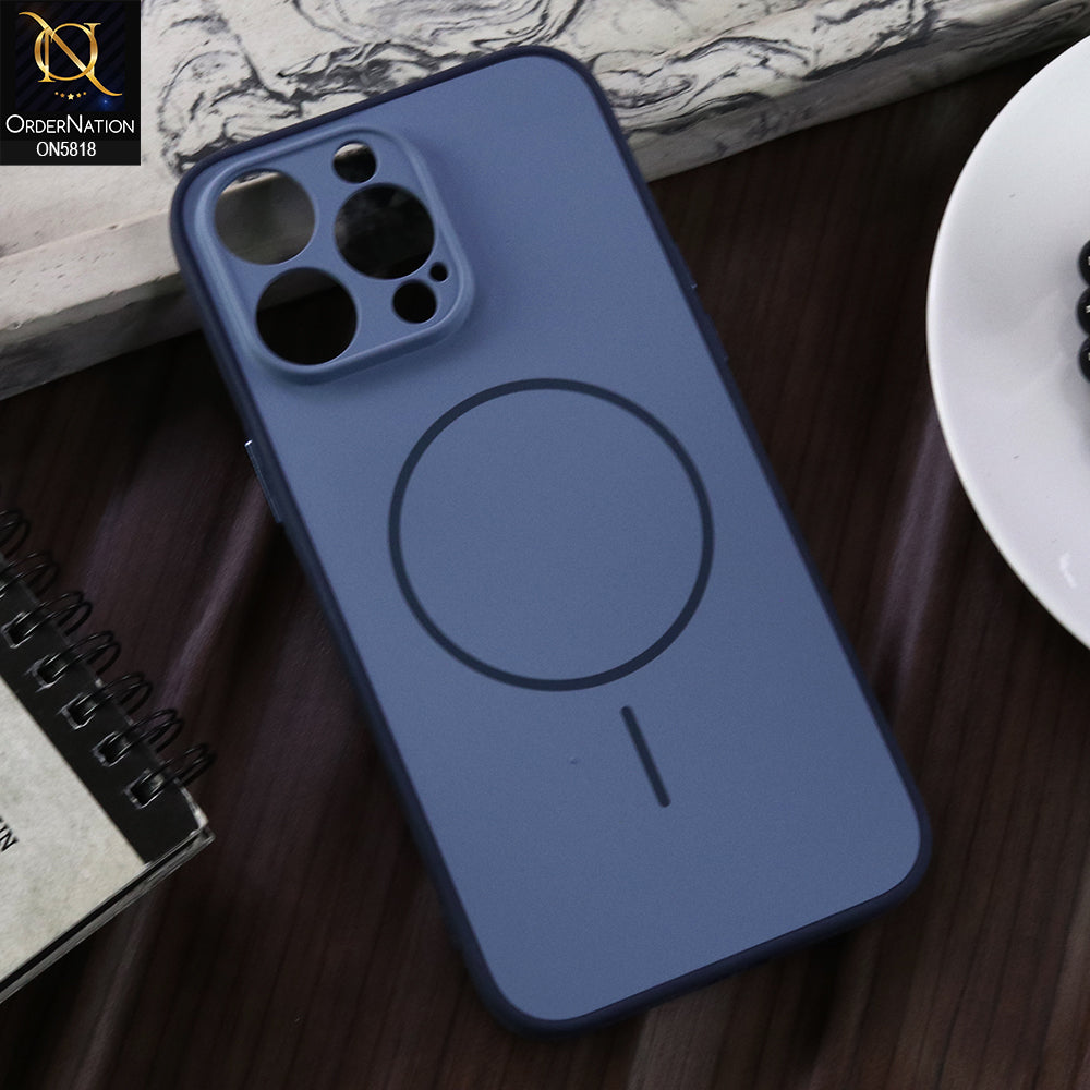 iPhone 15 Pro Max  Cover - Blue  - New Premium Quality Silicone MagSafe Case Slim Protective Back Cover