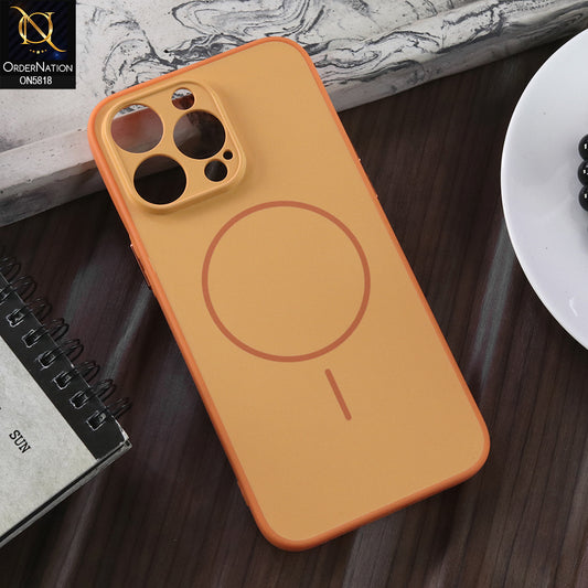 iPhone 15 Pro Max  Cover - Orange  - New Premium Quality Silicone MagSafe Case Slim Protective Back Cover