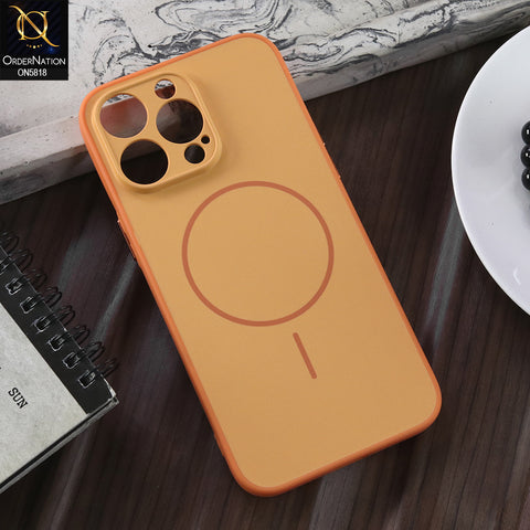 iPhone 15 Pro Max  Cover - Orange  - New Premium Quality Silicone MagSafe Case Slim Protective Back Cover