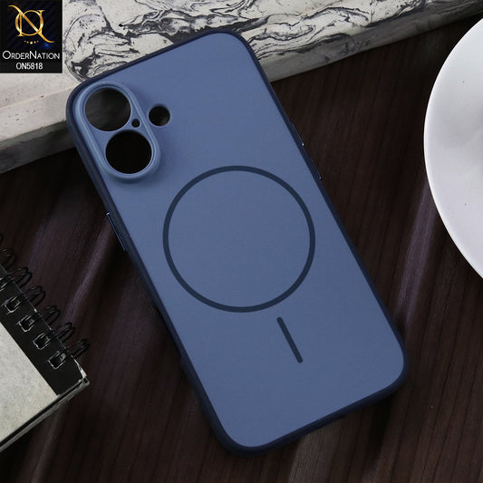 iPhone 16  Cover - Blue  - New Premium Quality Silicone MagSafe Case Slim Protective Back Cover