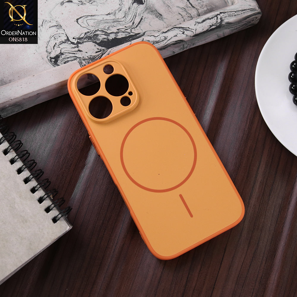 iPhone 16 Pro Cover - Orange - New Premium Quality Silicone MagSafe Case Slim Protective Back Cover