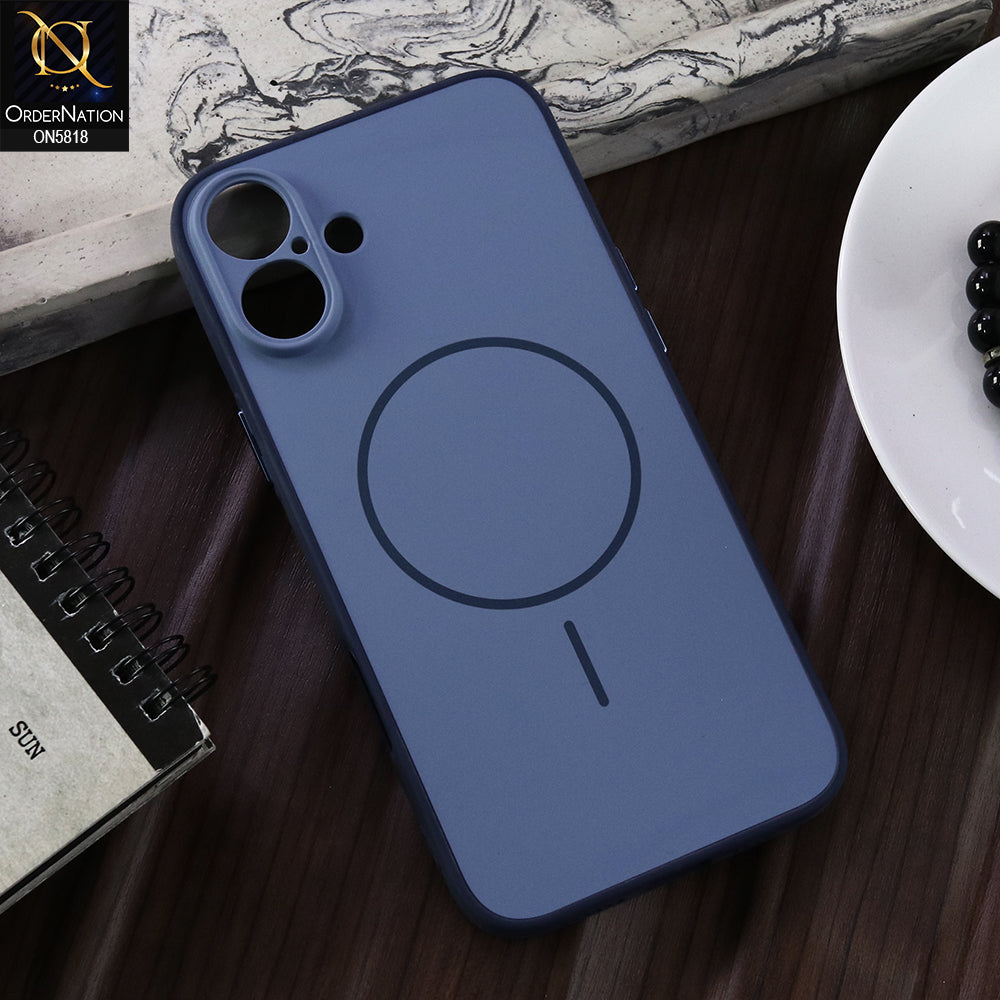 iPhone 16 Plus Cover - Blue  - New Premium Quality Silicone MagSafe Case Slim Protective Back Cover