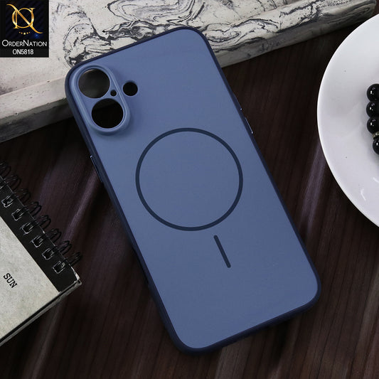iPhone 16 Plus Cover - Blue  - New Premium Quality Silicone MagSafe Case Slim Protective Back Cover