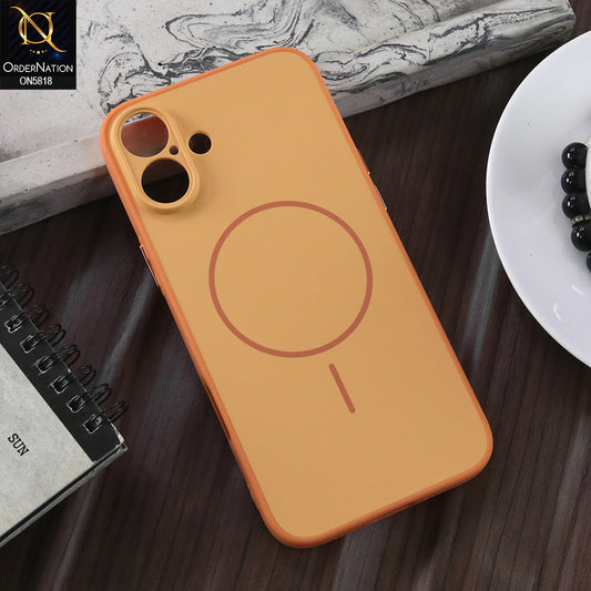 iPhone 16 Plus Cover - Orange  - New Premium Quality Silicone MagSafe Case Slim Protective Back Cover