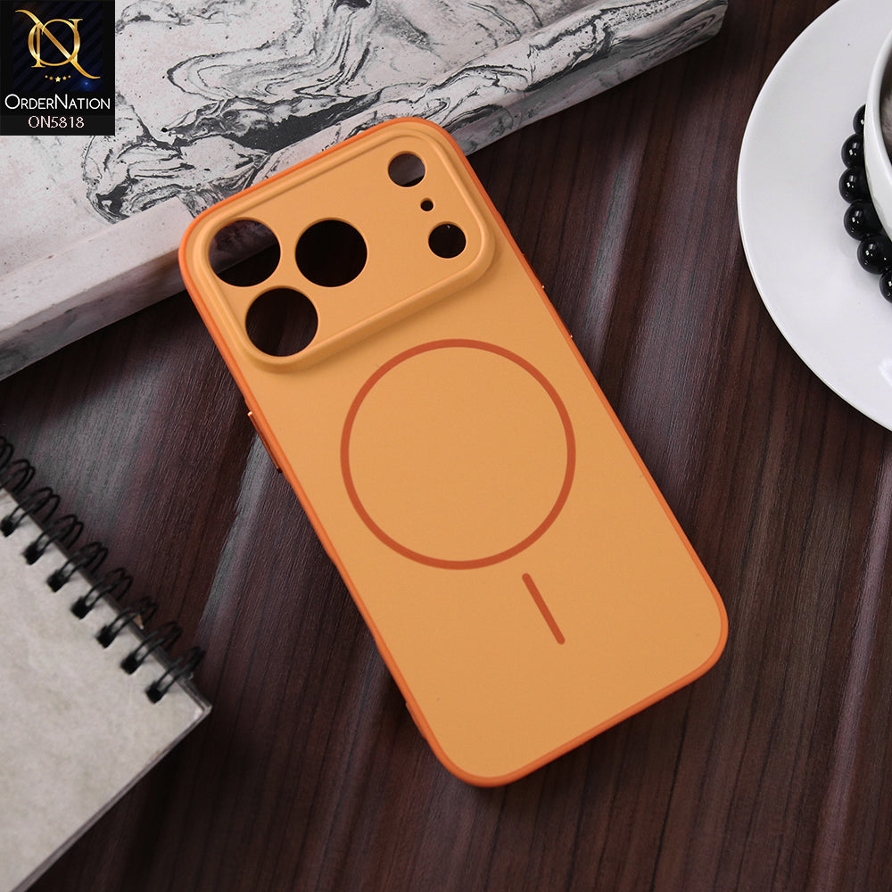 iPhone 17 Pro Cover - Orange - New Premium Quality Silicone MagSafe Case Slim Protective Back Cover