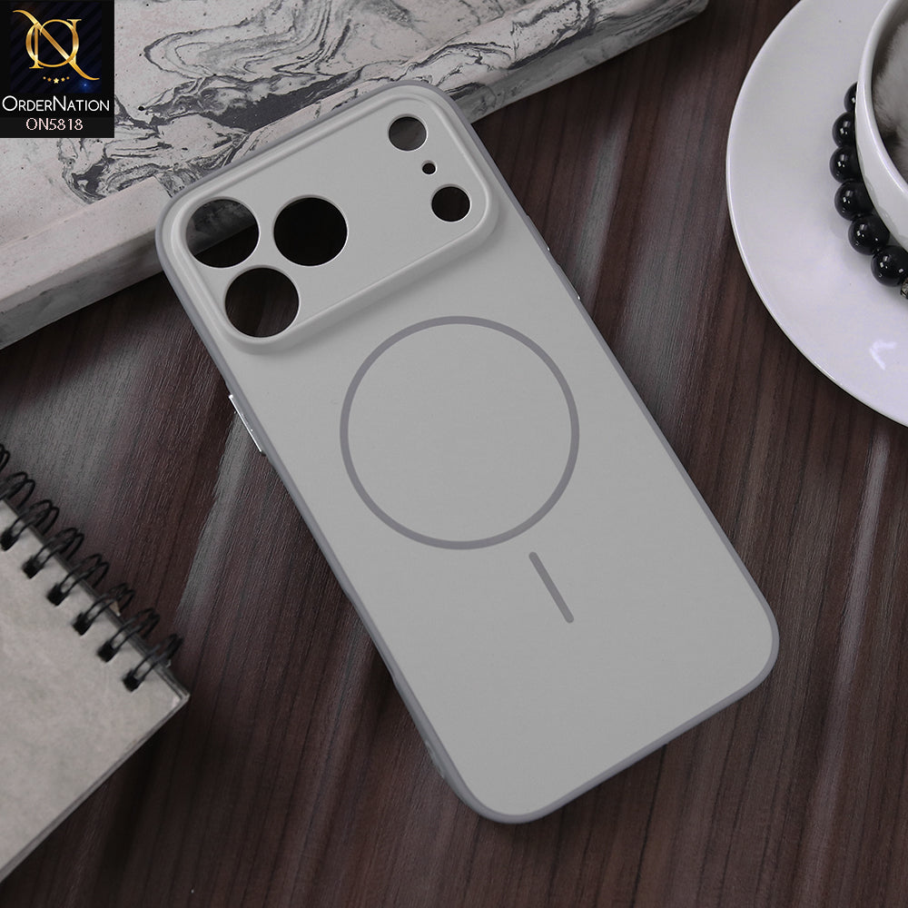 iPhone 17 Pro Max Cover - Silver - New Premium Quality Silicone MagSafe Case Slim Protective Back Cover