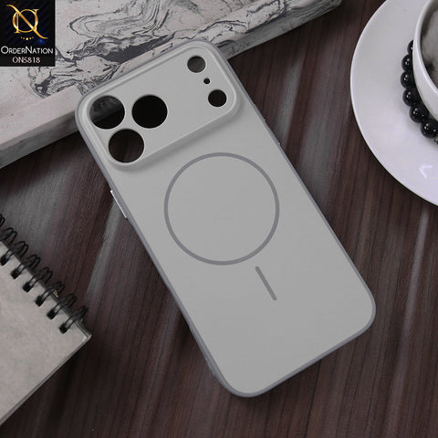 iPhone 17 Pro Max Cover - Silver - New Premium Quality Silicone MagSafe Case Slim Protective Back Cover