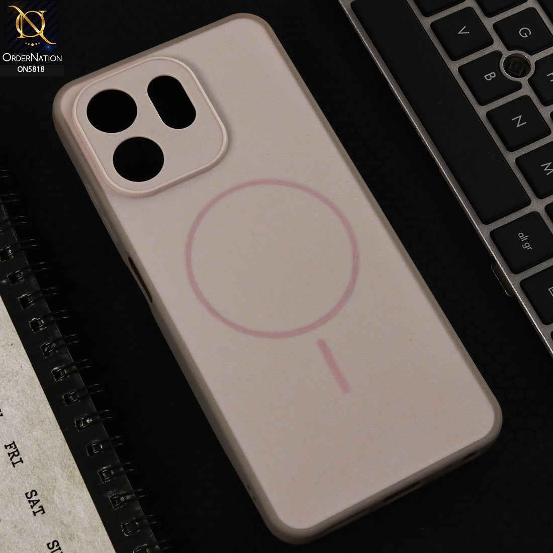 itel A100C Cover  - Brown - New Premium Quality Silicone MagSafe Case Slim Protective Back Cover