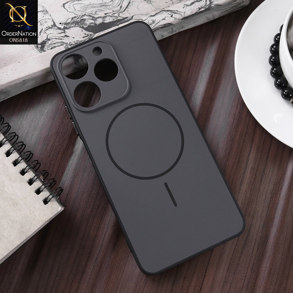 Realme Note 70 Cover - Black - New Premium Quality Silicone MagSafe Case Slim Protective Back Cover